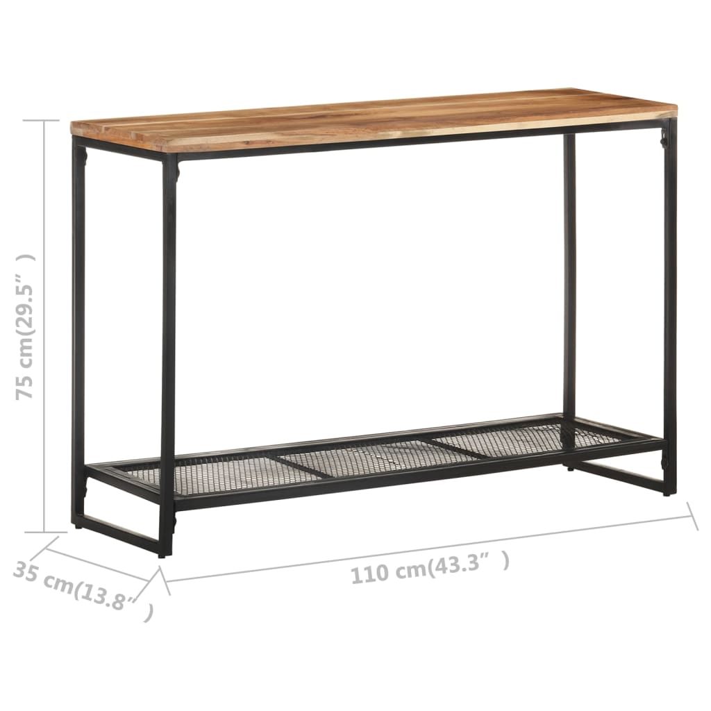 Mesa consola 110x35x75 cm madeira de acácia maciça