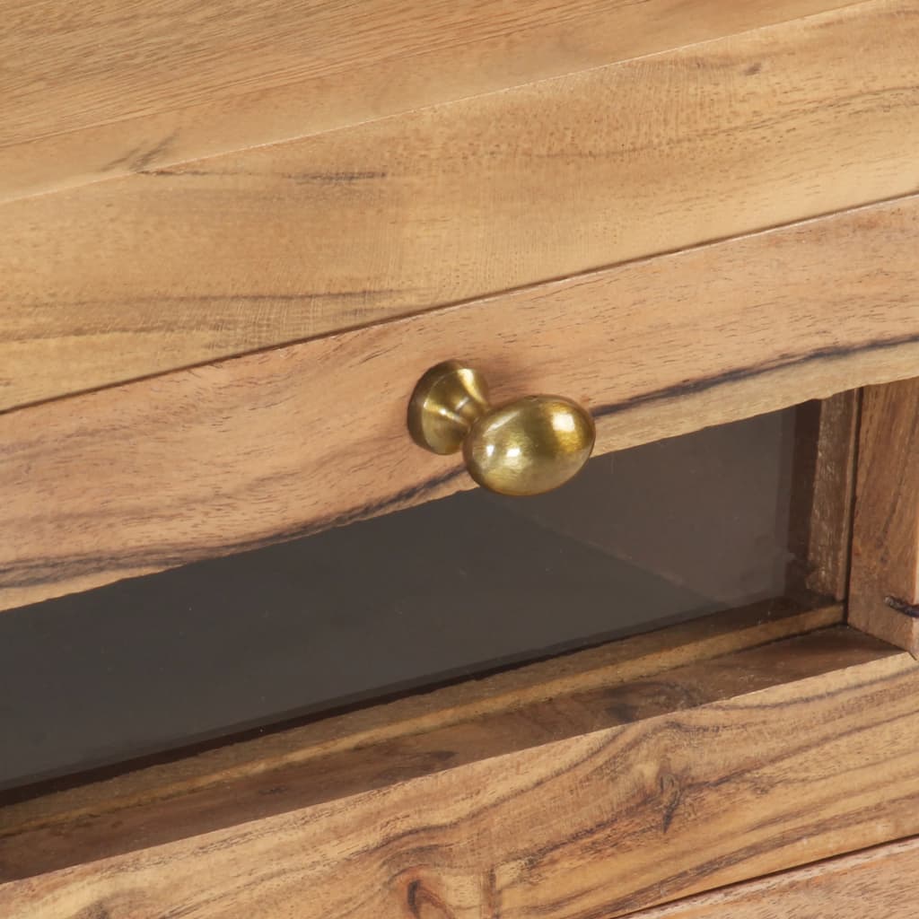 Móvel de TV 110x30x40 cm madeira de acácia maciça