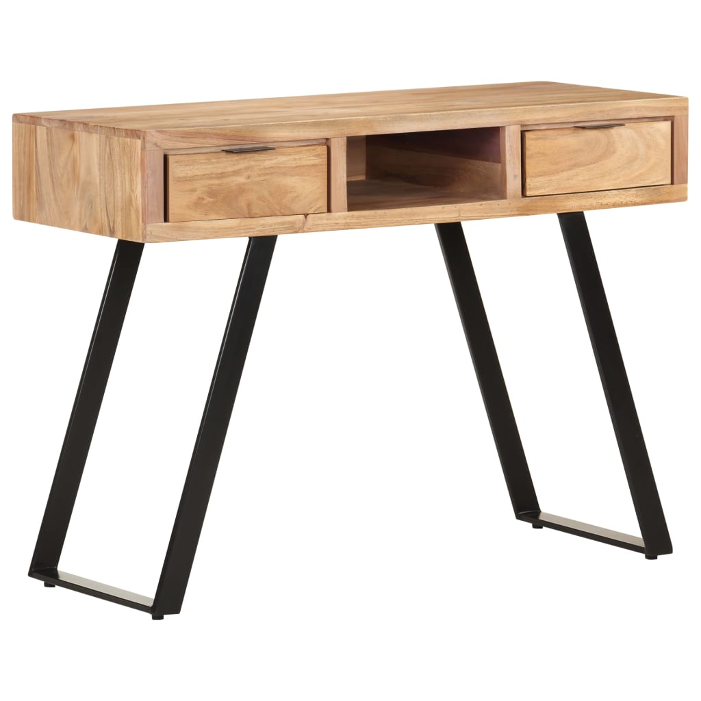 Secretária 107x45x79 cm acácia maciça com arestas vivas