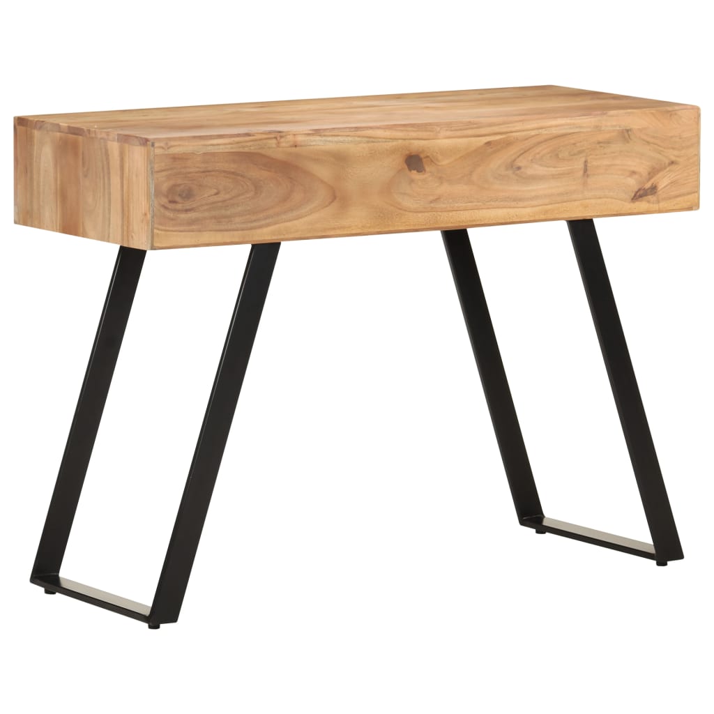 Secretária 107x45x79 cm acácia maciça com arestas vivas