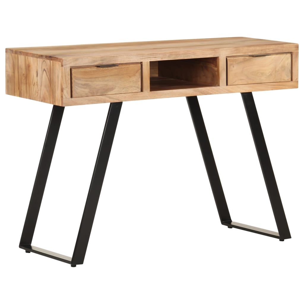 Secretária 107x45x79 cm acácia maciça com arestas vivas