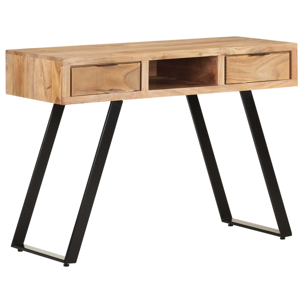 Secretária 107x45x79 cm acácia maciça com arestas vivas