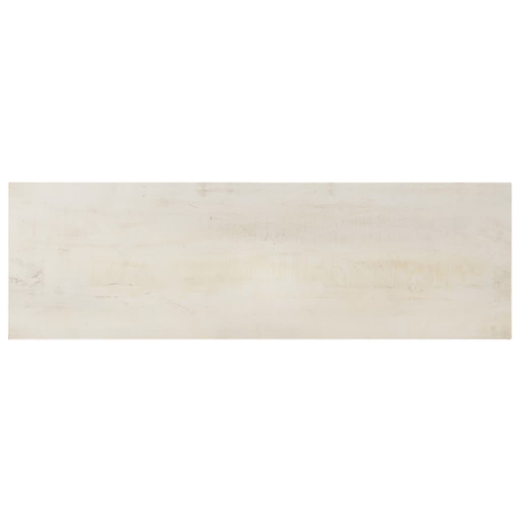 Mesa consola 115x35x77 cm madeira de mangueira áspera branco