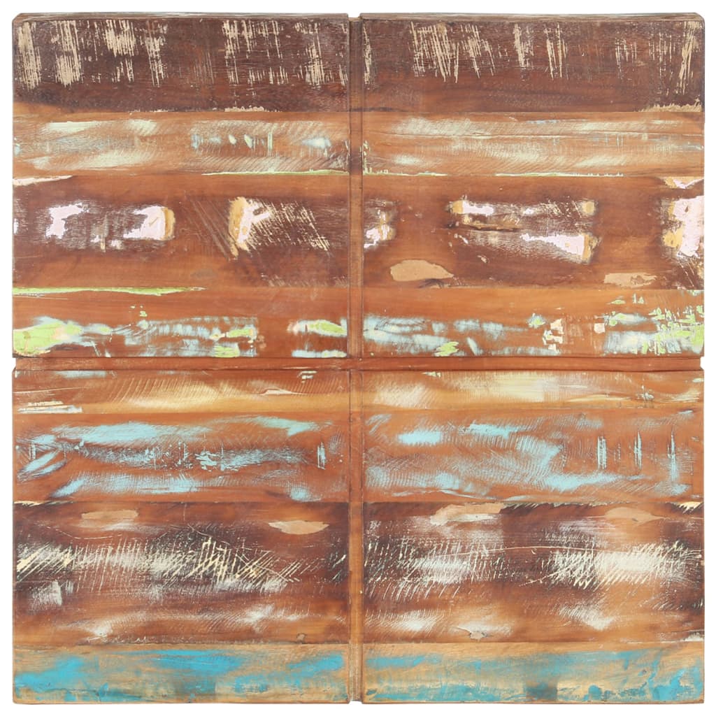 Mesa de centro 80x80x28 cm madeira recuperada maciça