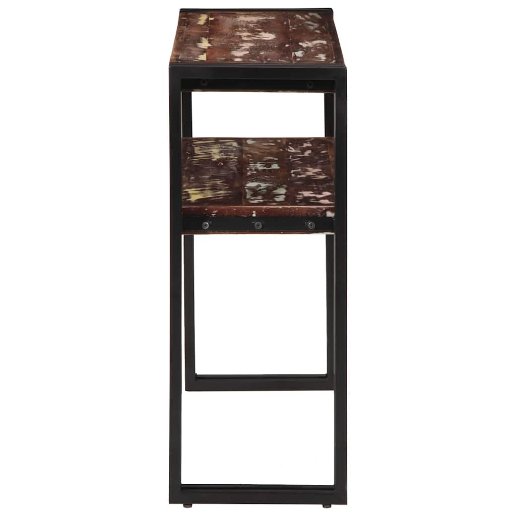 Mesa consola 90x30x75 cm madeira recuperada maciça