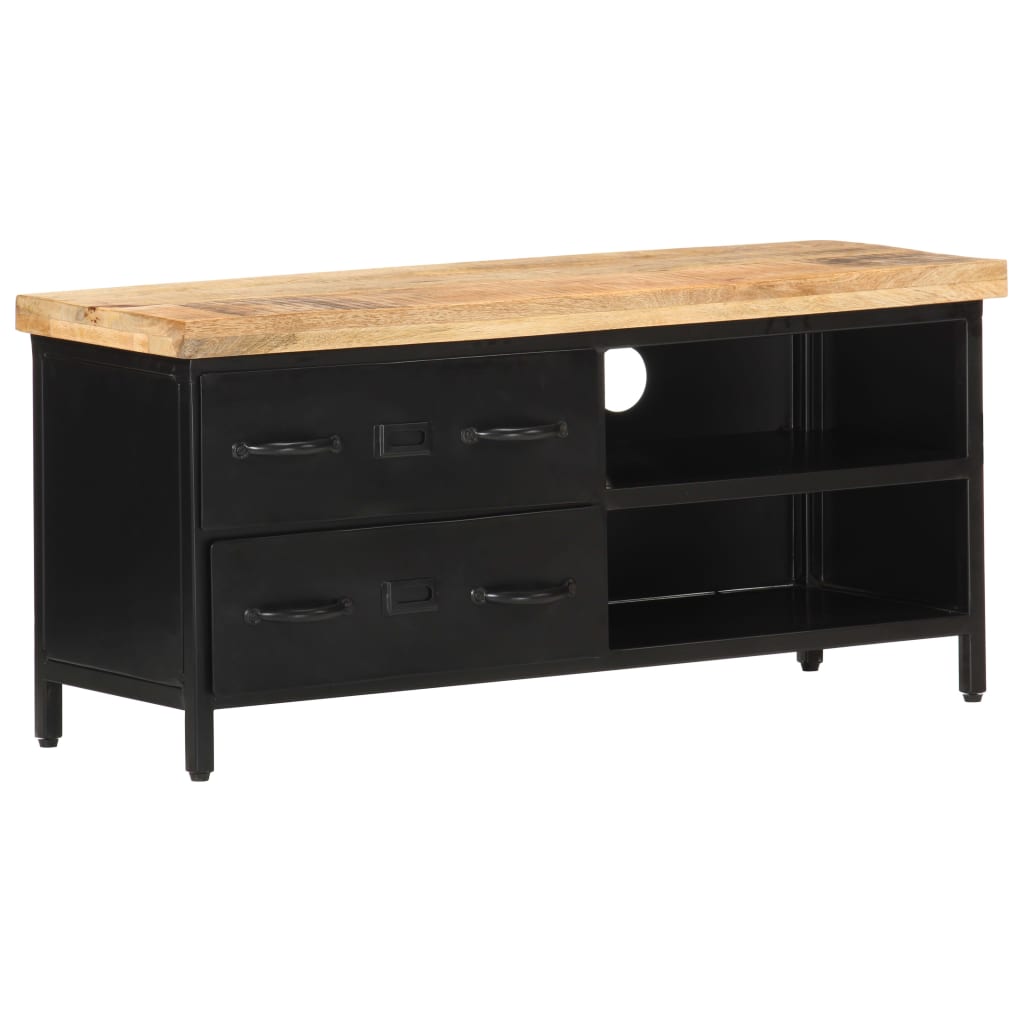 Móvel de TV 90x30x41 cm madeira de mangueira áspera