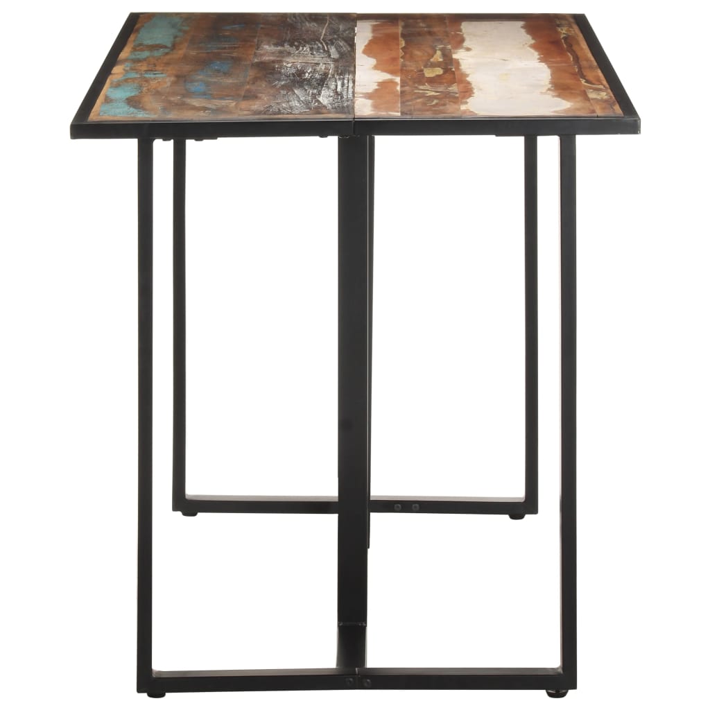 Mesa de jantar 140 cm madeira recuperada maciça