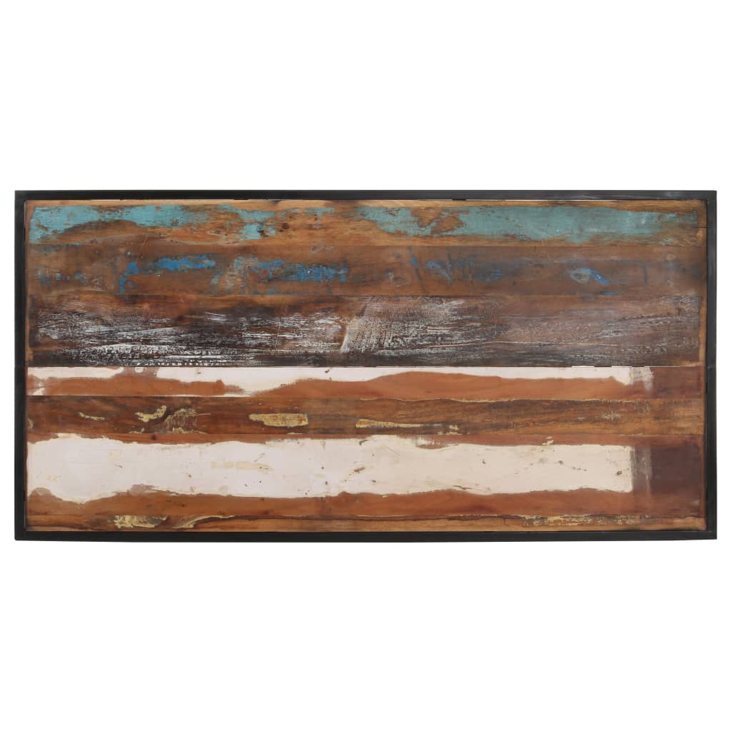 Mesa de jantar 140 cm madeira recuperada maciça