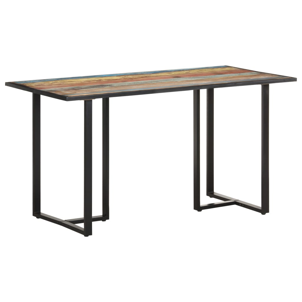 Mesa de jantar 140 cm madeira recuperada maciça
