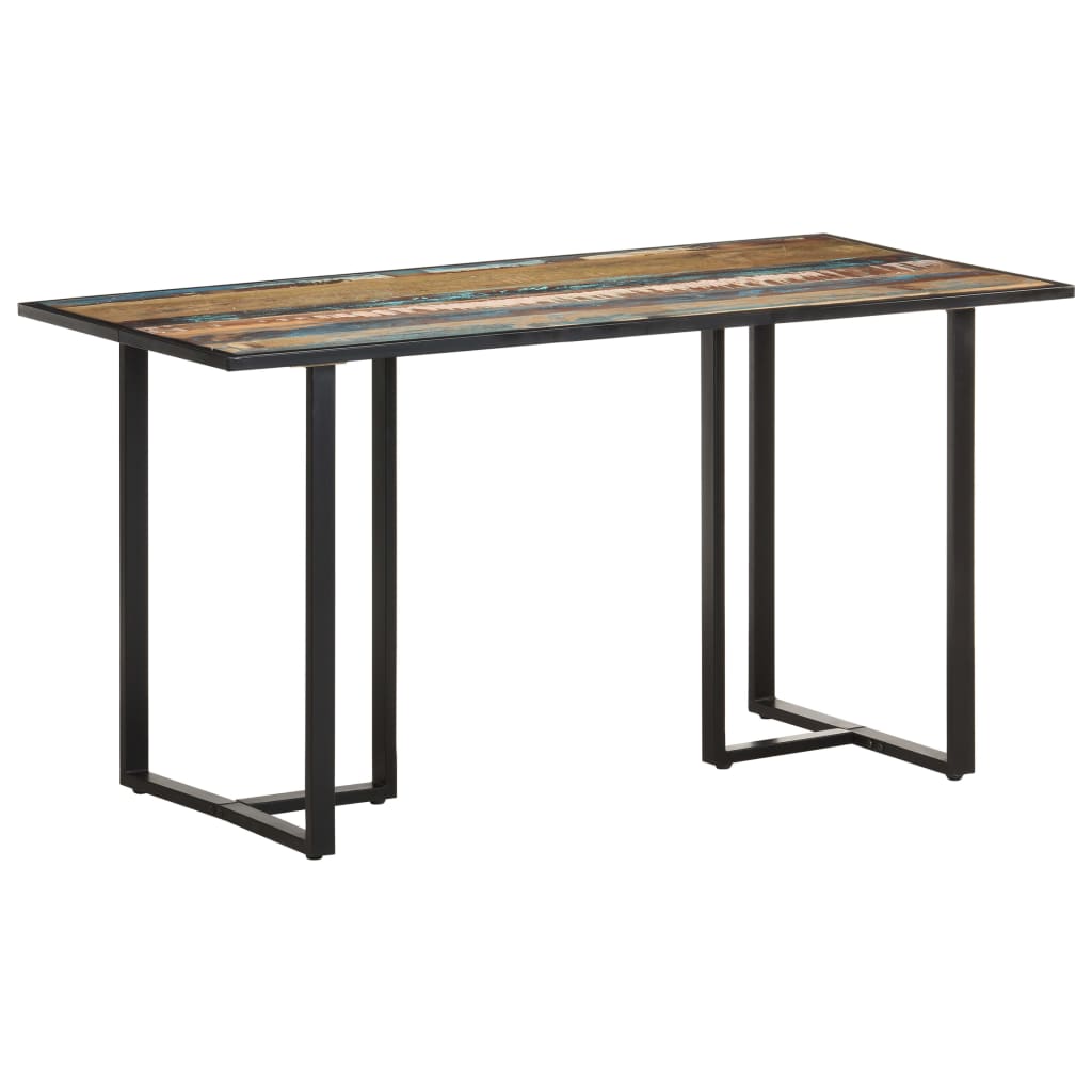 Mesa de jantar 140 cm madeira recuperada maciça
