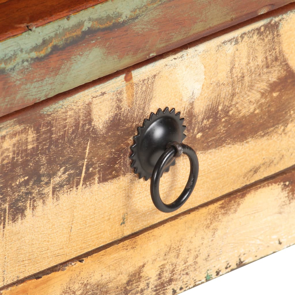 Móvel de TV 117x30x41 cm madeira recuperada maciça