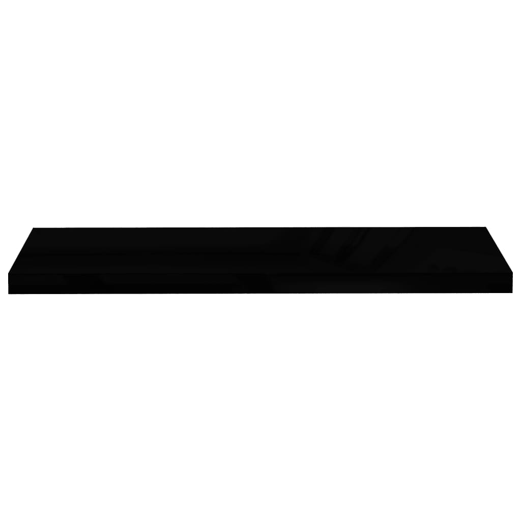 Prateleiras de parede suspensas 4 pcs 90x23,5x3,8cm MDF preto