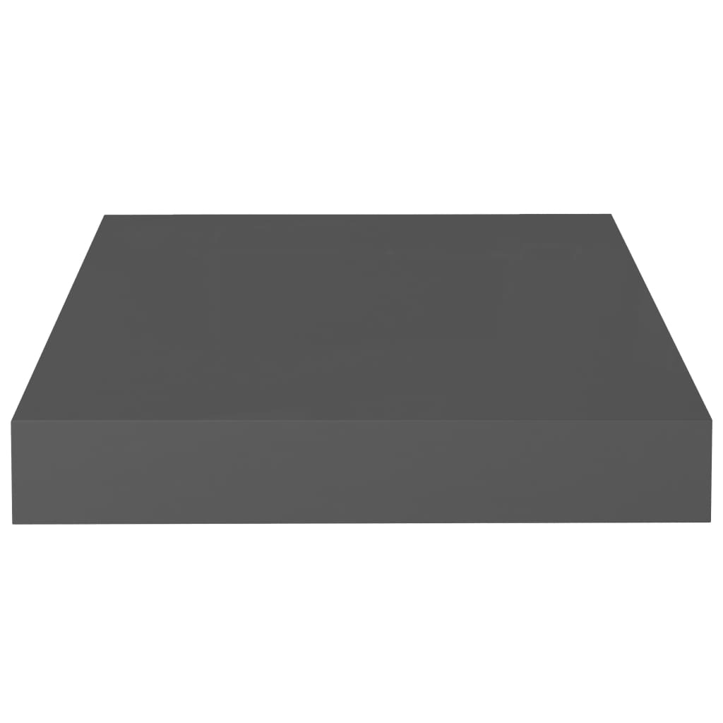 Prateleiras de parede suspensas 4 pcs 23x23,5x3,8cm MDF cinza