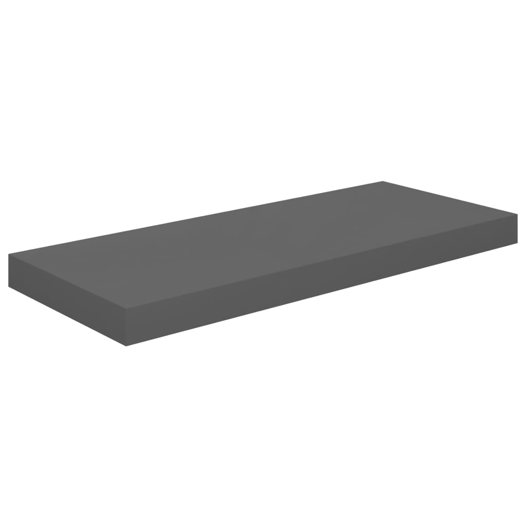 Prateleiras de parede suspensas 4 pcs 60x23,5x3,8cm MDF cinza