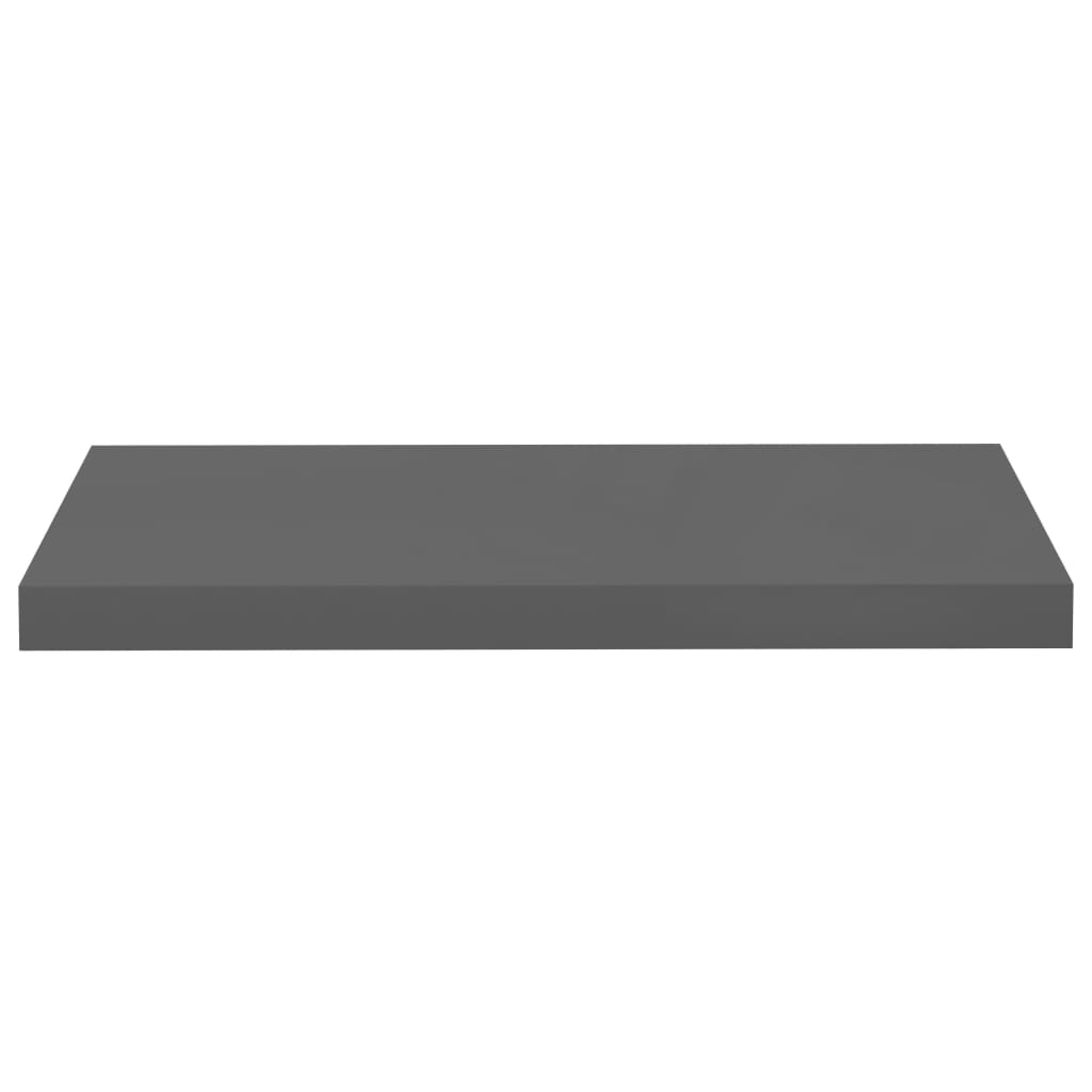 Prateleiras de parede suspensas 4 pcs 60x23,5x3,8cm MDF cinza