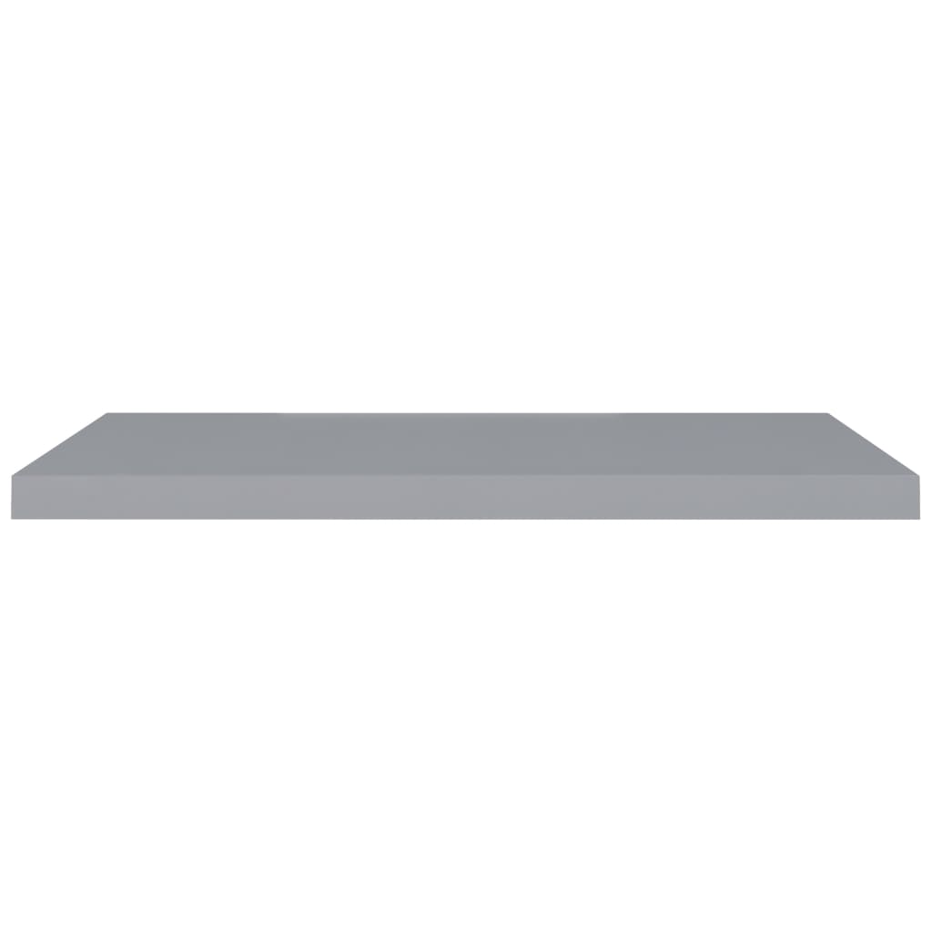 Prateleira de parede suspensa 90x23,5x3,8 cm MDF cinzento