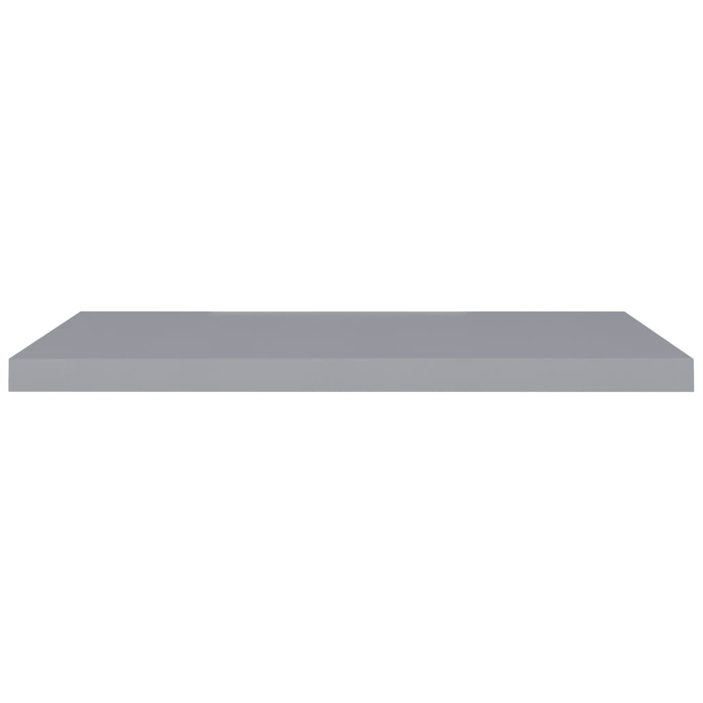 Prateleiras parede suspensas 2 pcs 90x23,5x3,8cm MDF cinzento