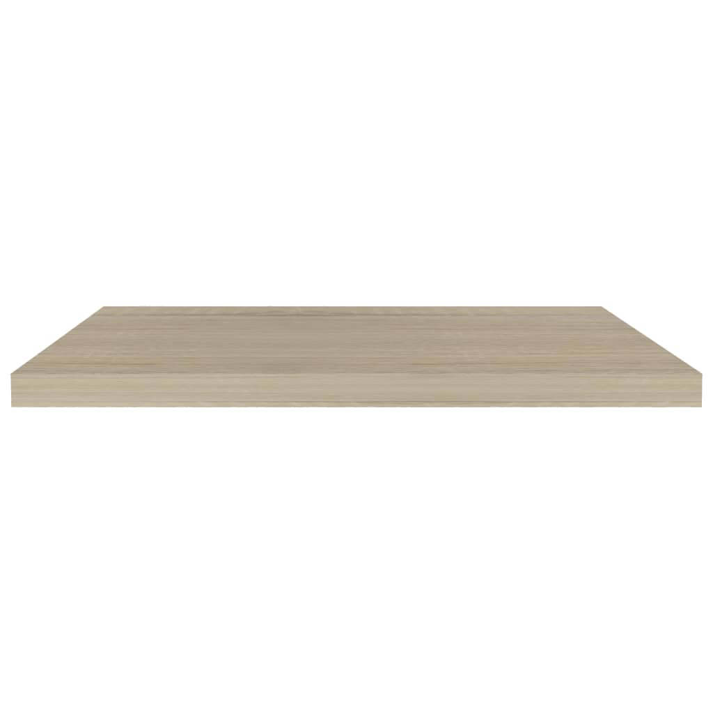 Prateleiras parede suspensas 2 pcs 80x23,5x3,8cm MDF carvalho