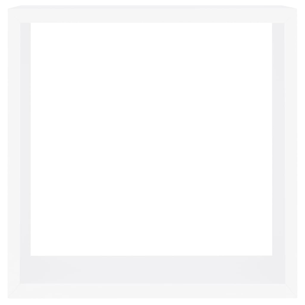 Prateleiras de parede em forma de cubo 3 pcs MDF branco