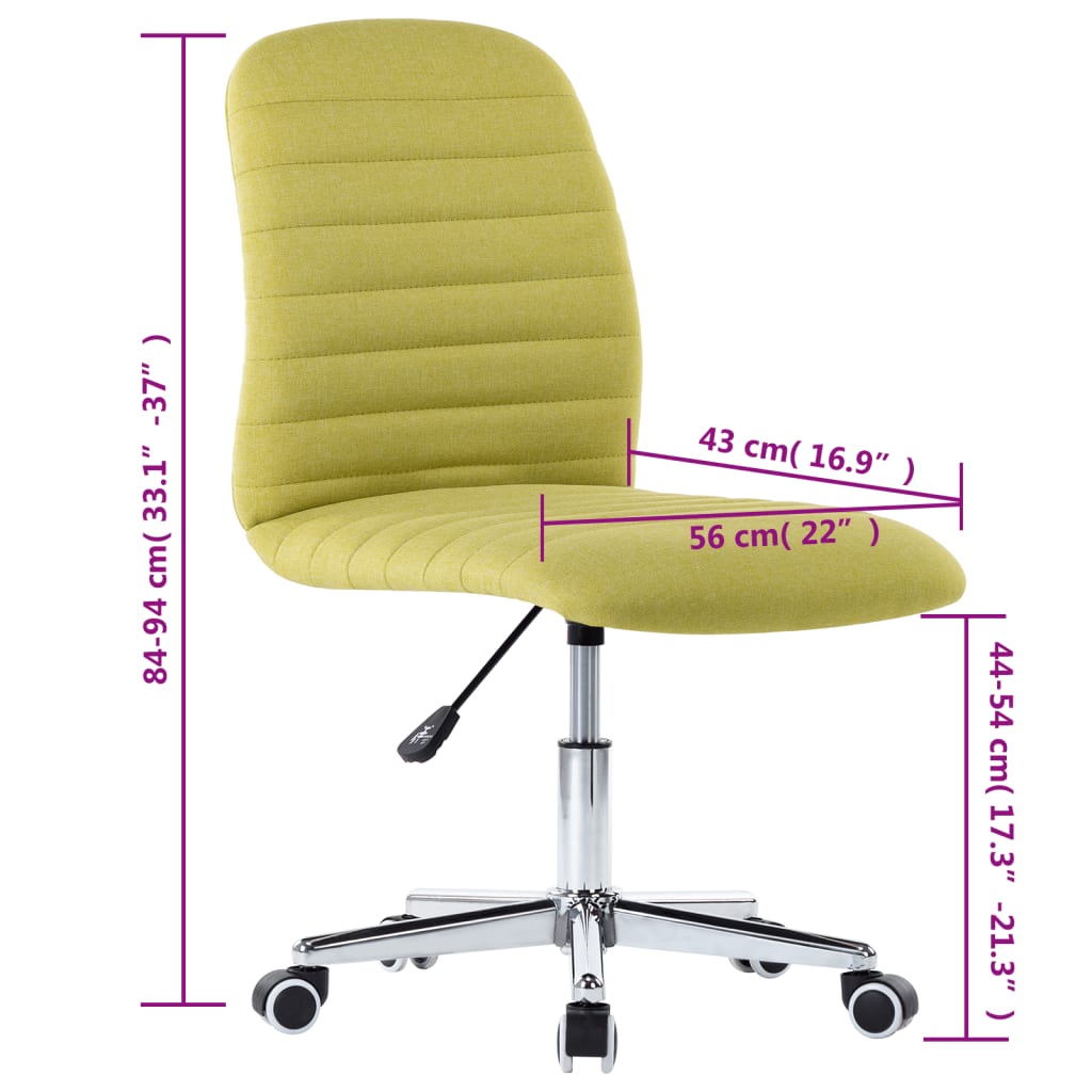 Cadeiras de jantar 4 pcs tecido amarelo mostarda