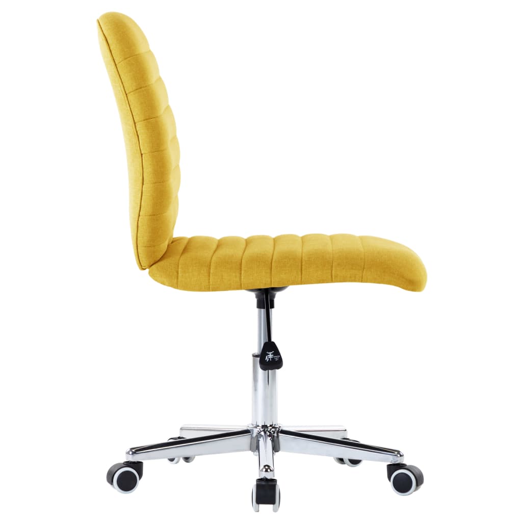 Cadeiras de jantar 4 pcs tecido amarelo mostarda