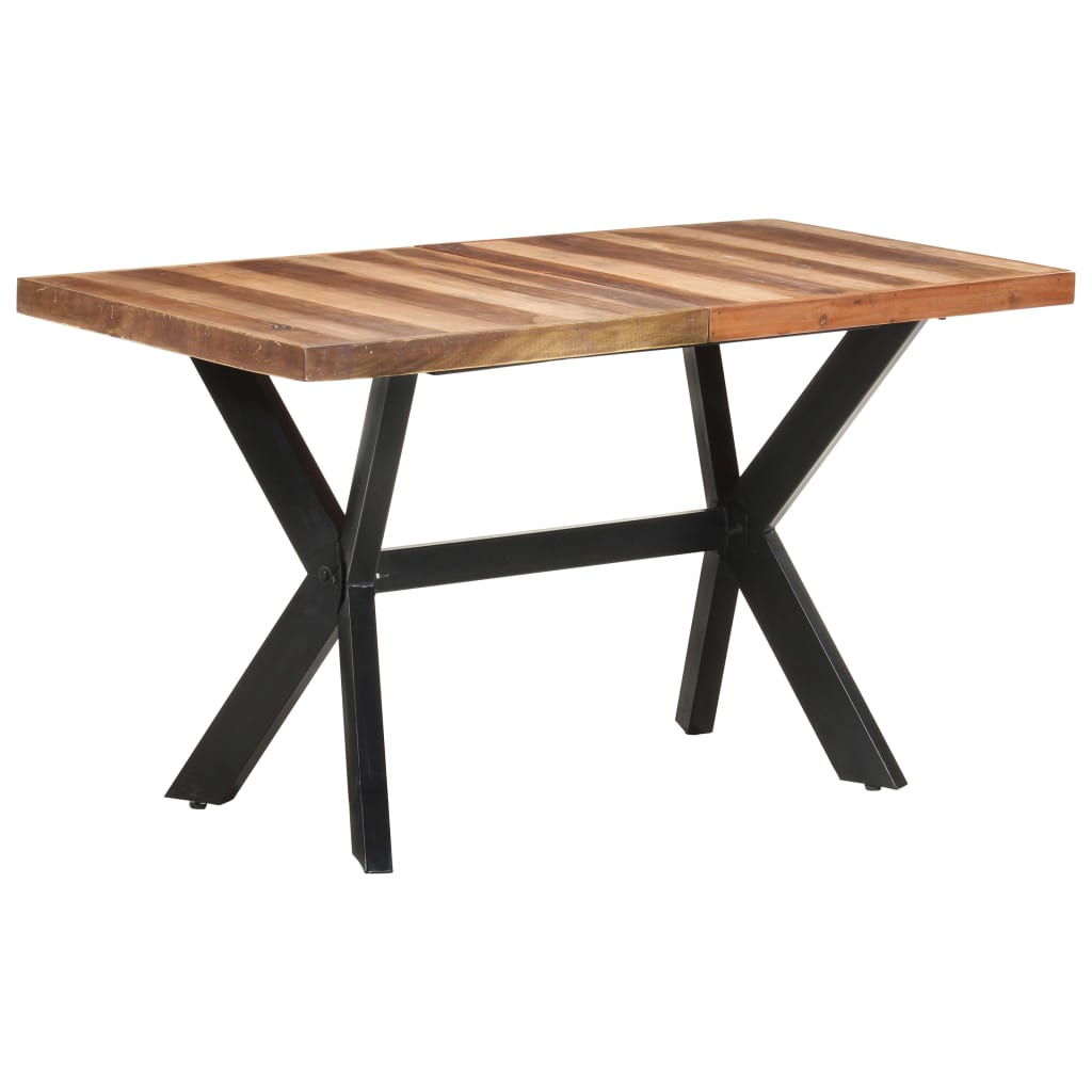 Mesa jantar 140x70x75 cm madeira maciça c/ acabamento a mel