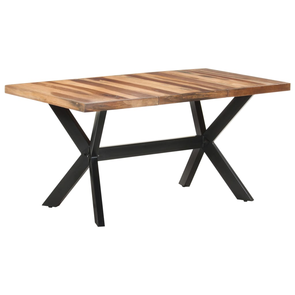 Mesa jantar 160x80x75 cm madeira maciça c/ acabamento a mel
