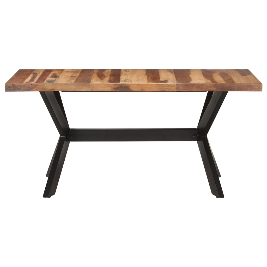 Mesa jantar 160x80x75 cm madeira maciça c/ acabamento a mel