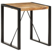 Mesa de jantar 70x70x75 cm madeira de mangueira áspera maciça