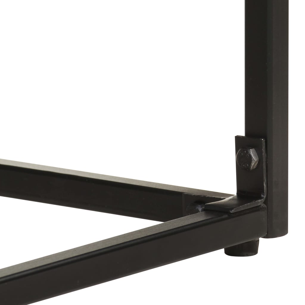 Mesa consola 110x35x76 cm acácia maciça e mangueira preto