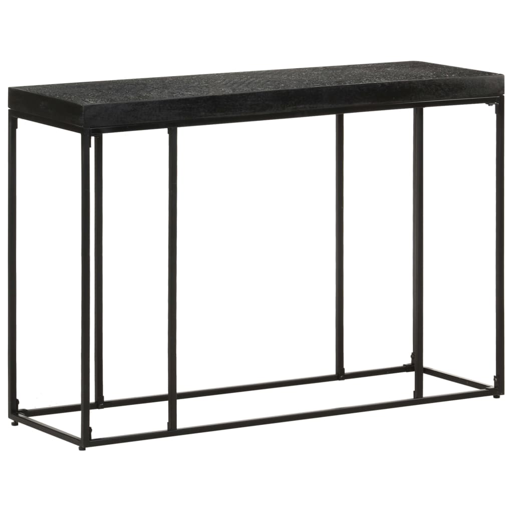 Mesa consola 110x35x76 cm acácia maciça e mangueira preto