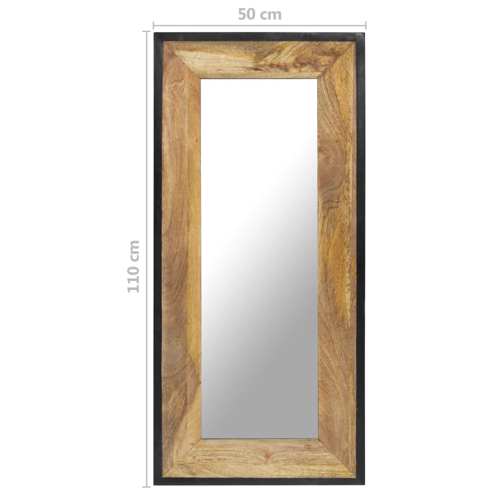 Espelho 110x50 cm madeira de mangueira maciça