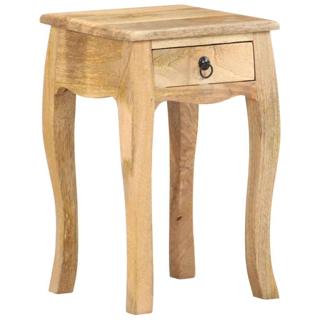 Mesa de cabeceira 28x28x46 cm madeira de mangueira maciça