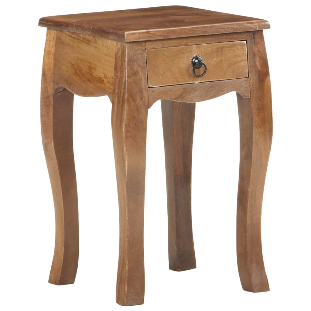 Mesa de cabeceira 28x28x46 cm madeira de mangueira maciça