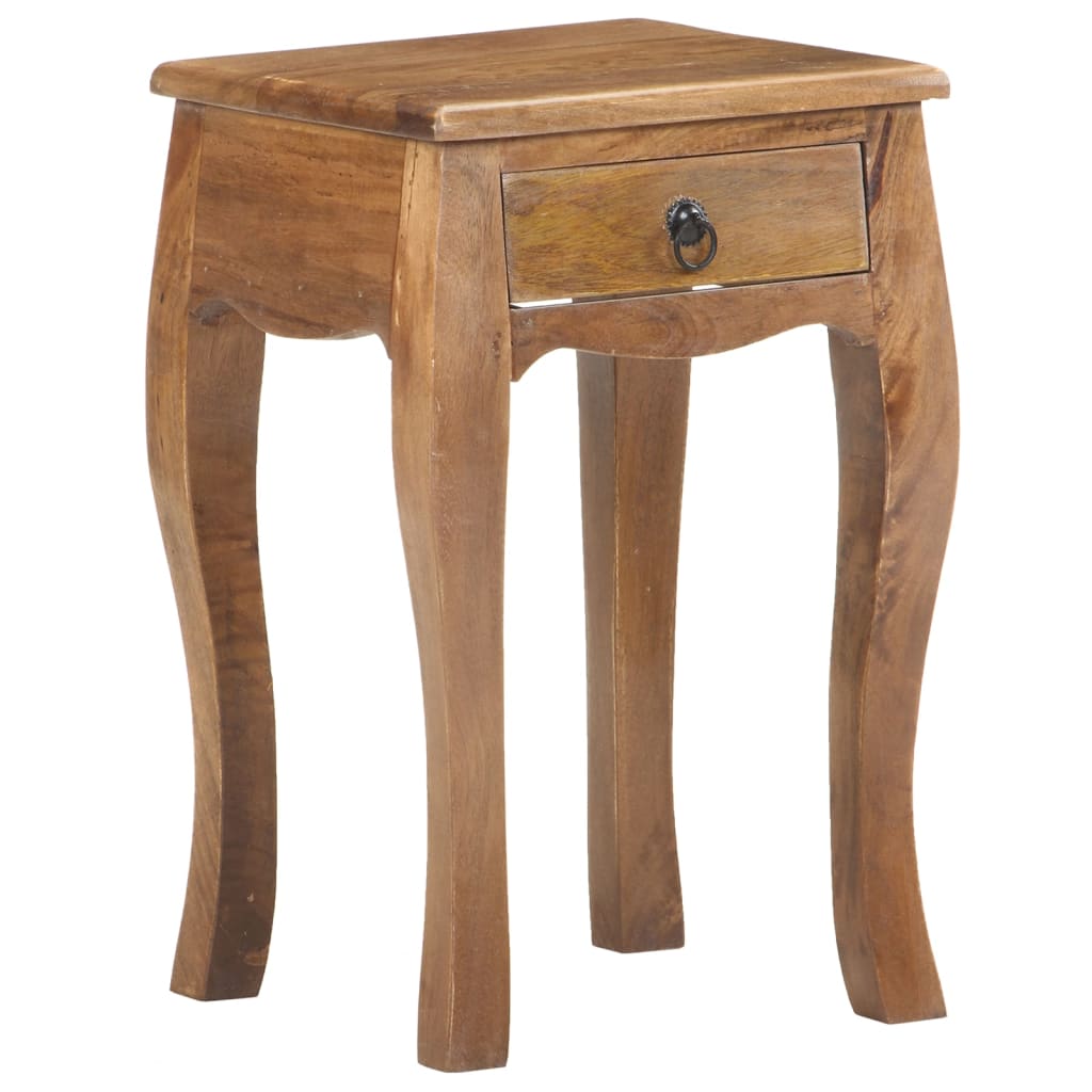 Mesa de cabeceira 28x28x46 cm madeira de mangueira maciça