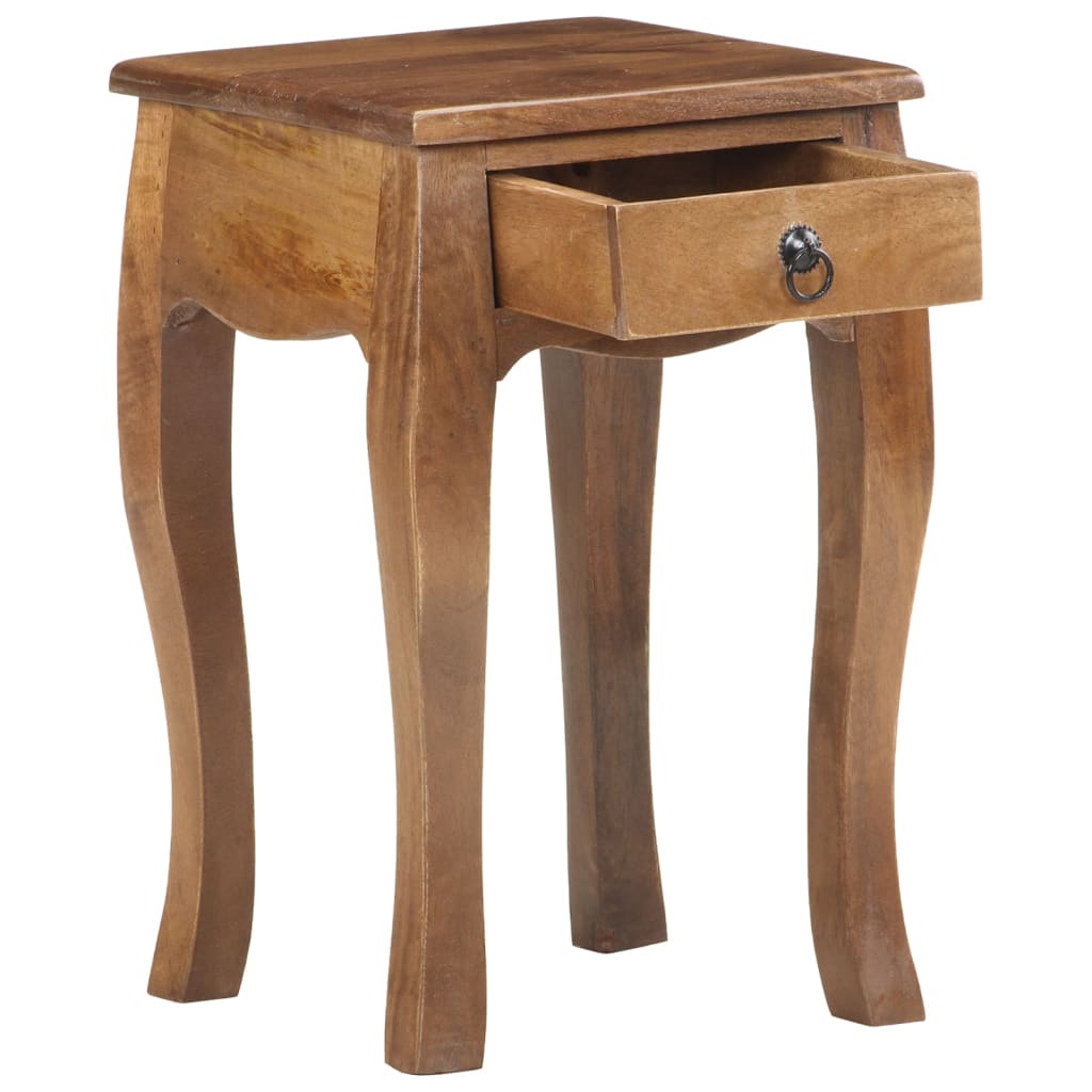 Mesa de cabeceira 28x28x46 cm madeira de mangueira maciça