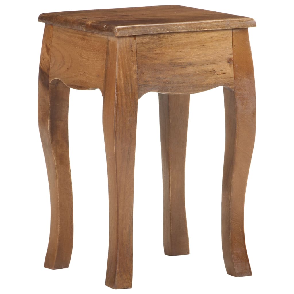 Mesa de cabeceira 28x28x46 cm madeira de mangueira maciça
