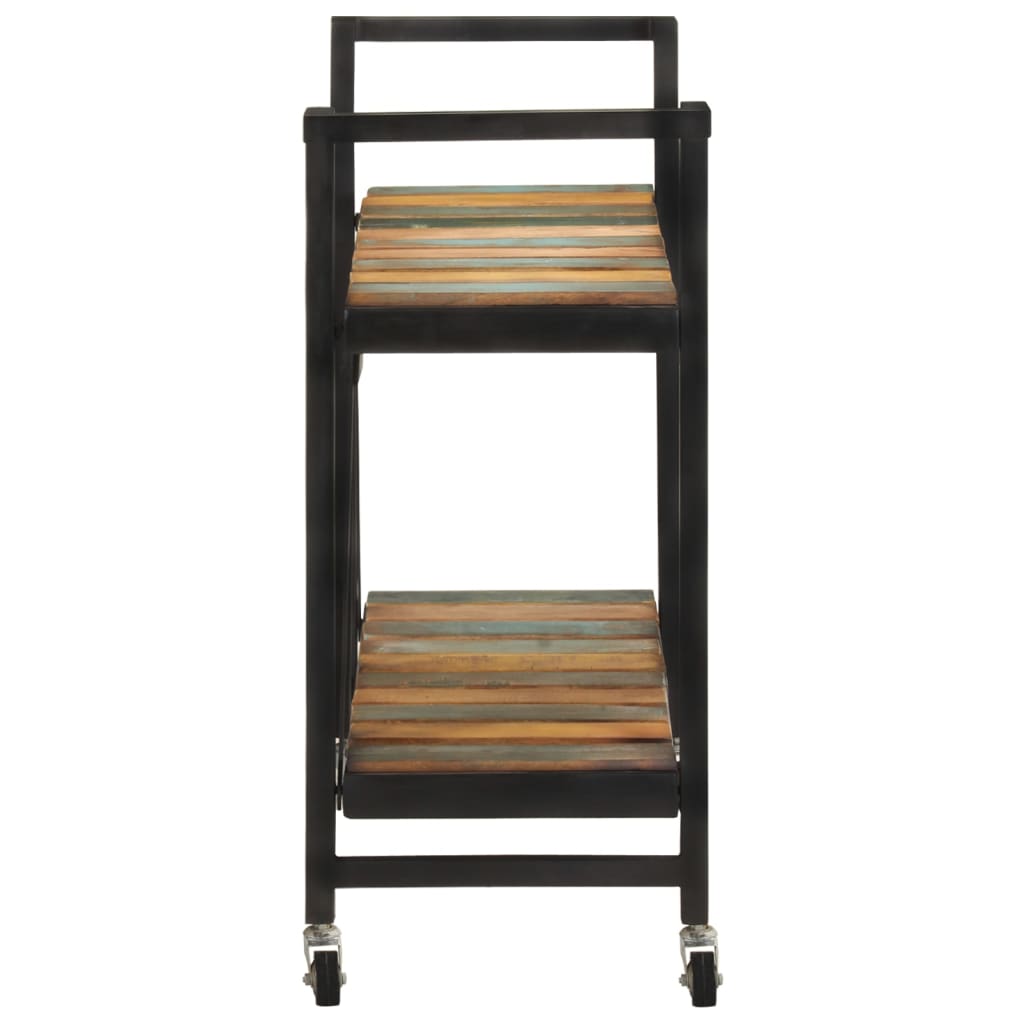 Carrinho de cozinha 87x36x81 cm madeira recuperada maciça