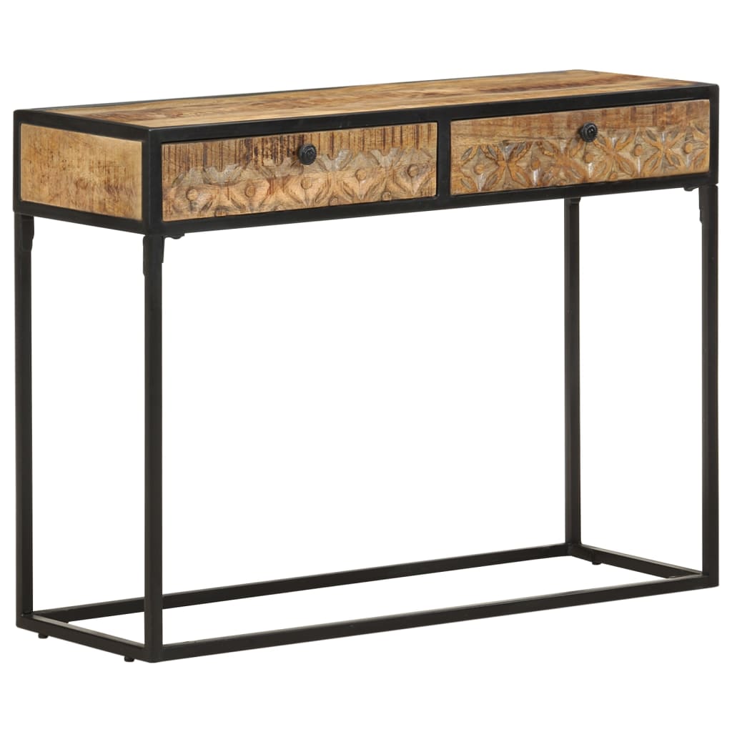 Mesa consola 100x35x75 cm madeira de mangueira maciça