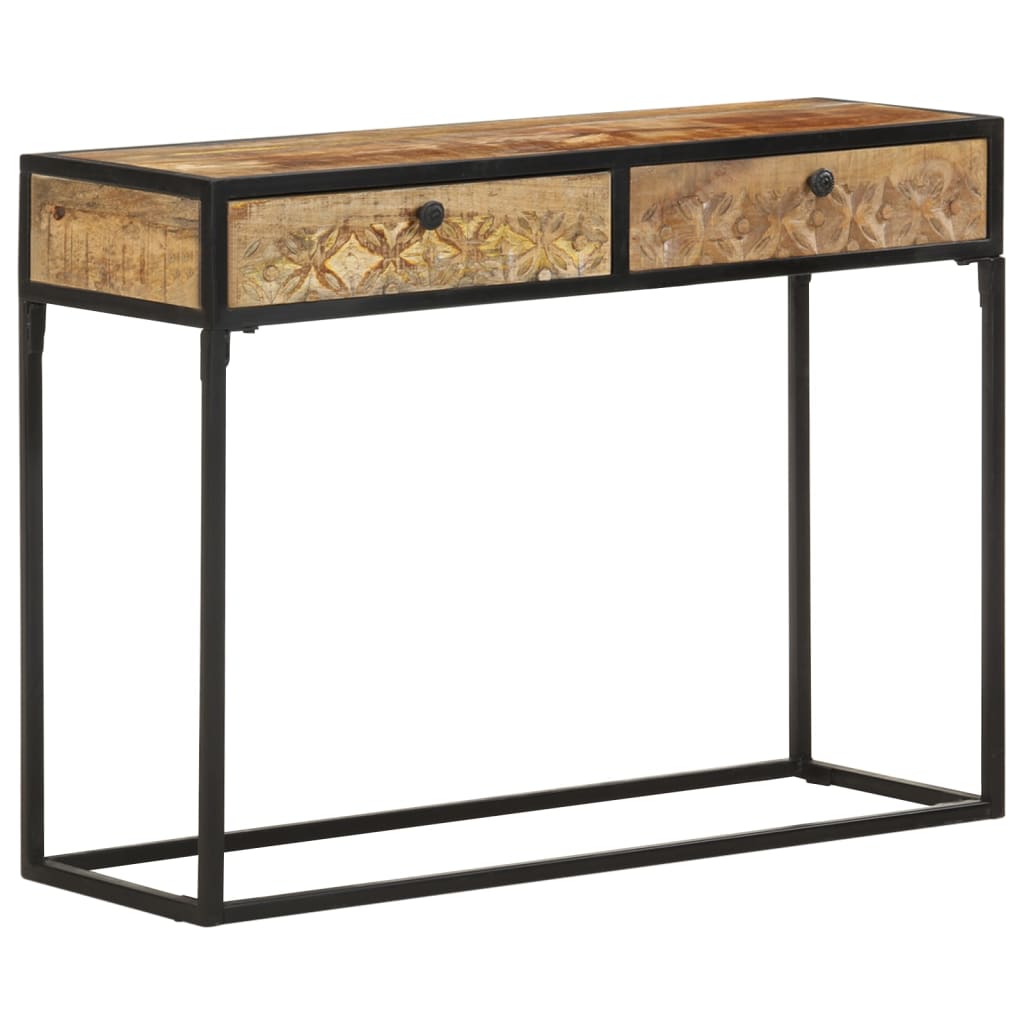 Mesa consola 100x35x75 cm madeira de mangueira maciça