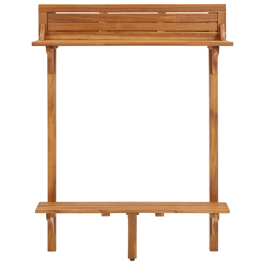Mesa de bar p/ varanda 90x37x122,5 cm madeira de acácia maciça