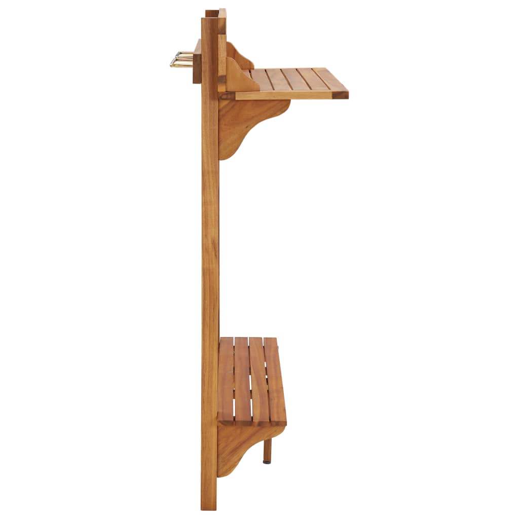 Mesa de bar p/ varanda 90x37x122,5 cm madeira de acácia maciça