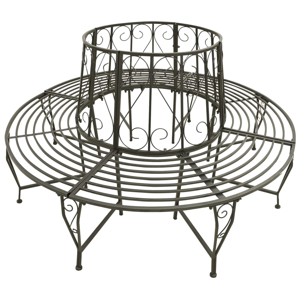 Banco de jardim para árvore 160 cm aço