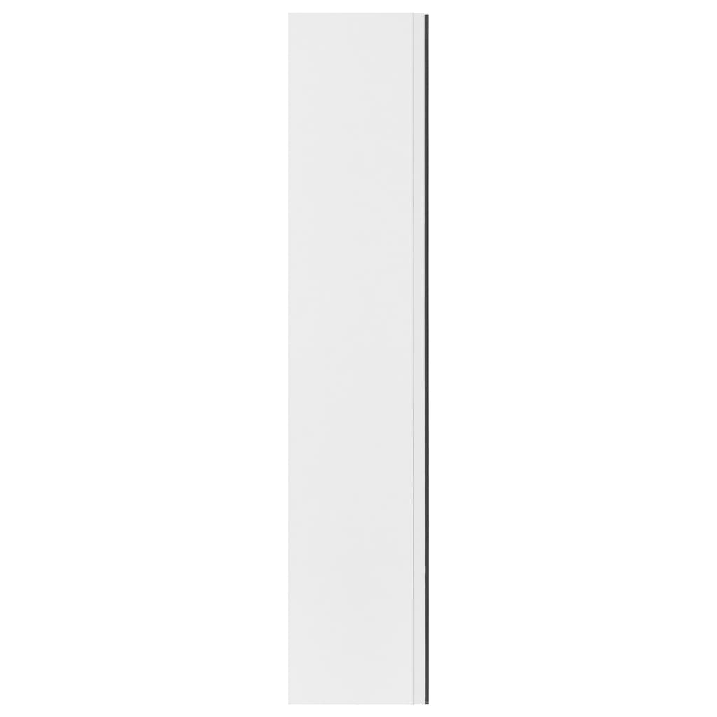 Armário espelhado para casa de banho 60x15x75 cm MDF branco