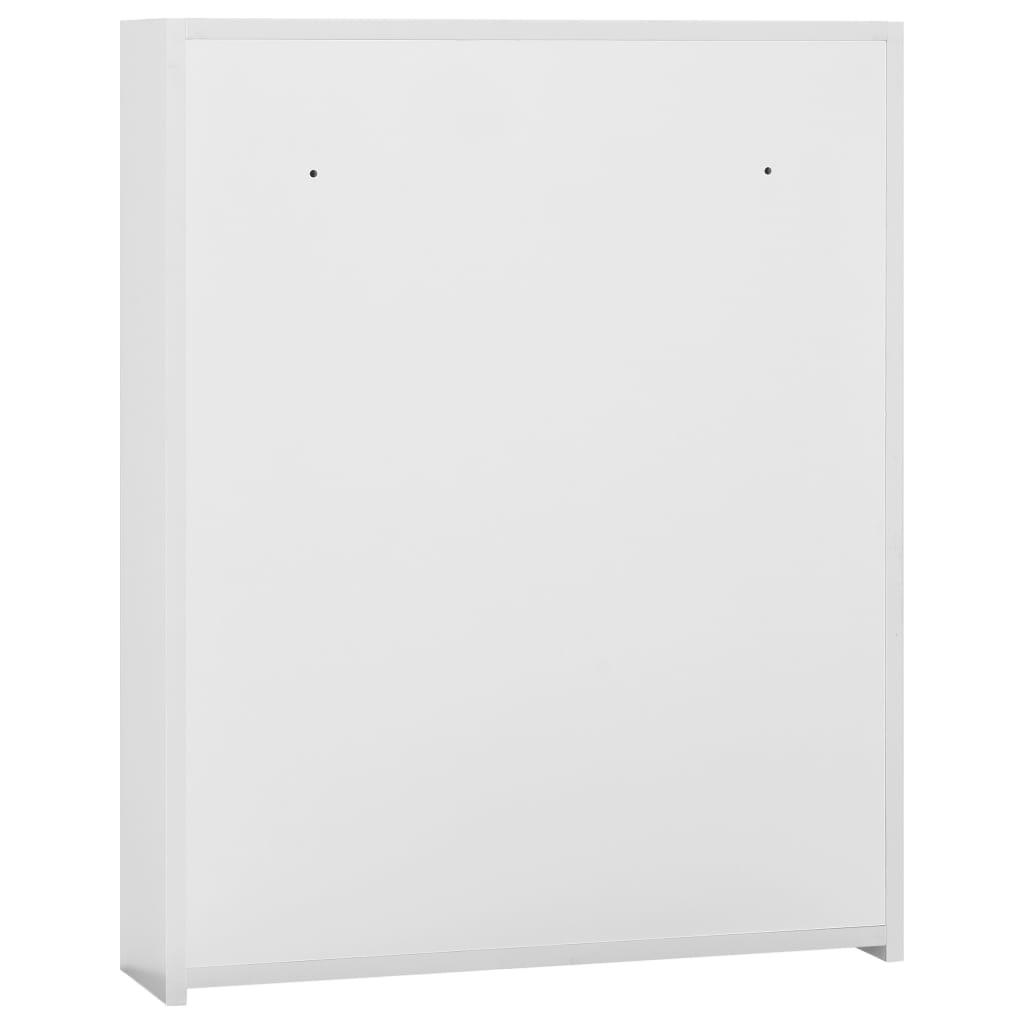 Armário espelhado para casa de banho 60x15x75 cm MDF branco