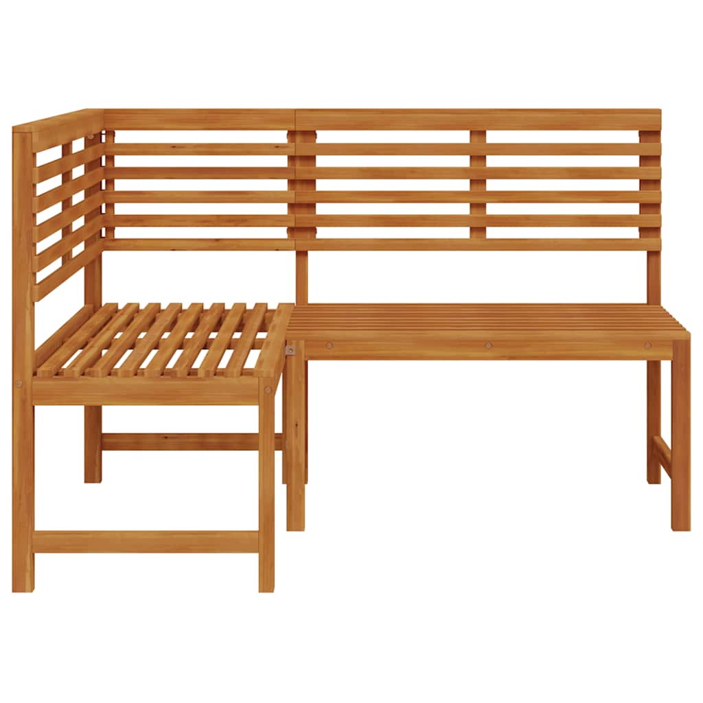Banco de canto para jardim 140 cm madeira de acácia maciça