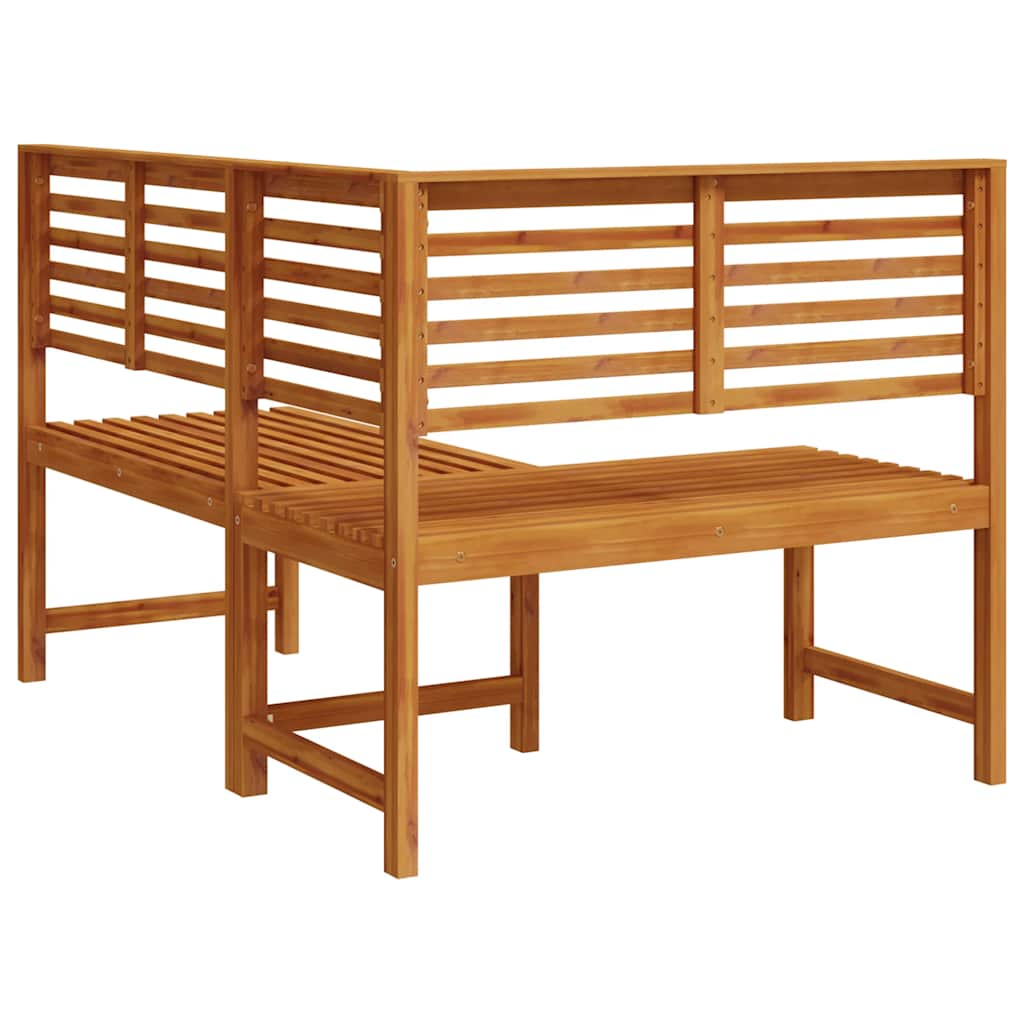 Banco de canto para jardim 140 cm madeira de acácia maciça