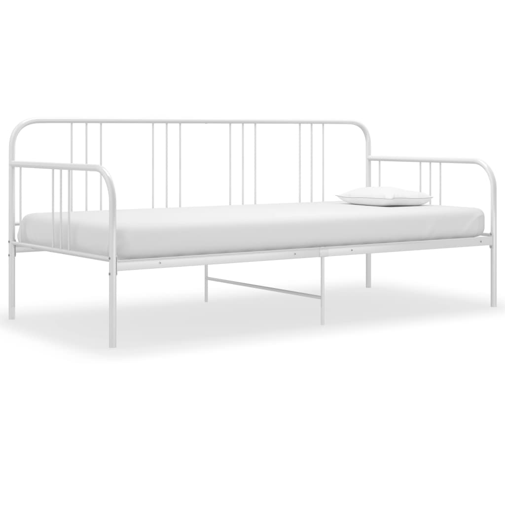 Sofá-cama 90x200 cm metal branco