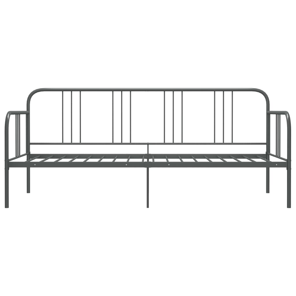 Sofá-cama 90x200 cm metal cinzento