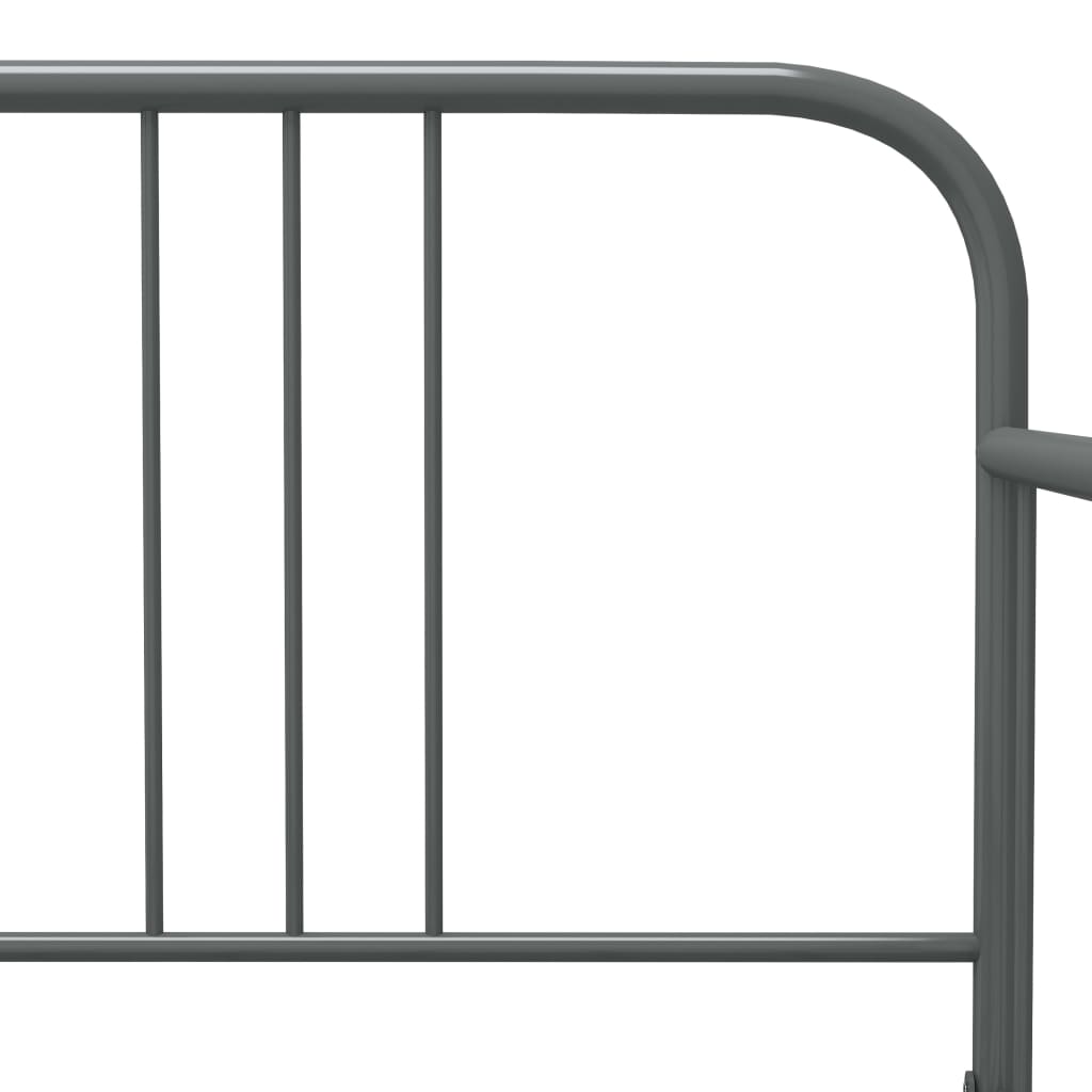 Sofá-cama 90x200 cm metal cinzento